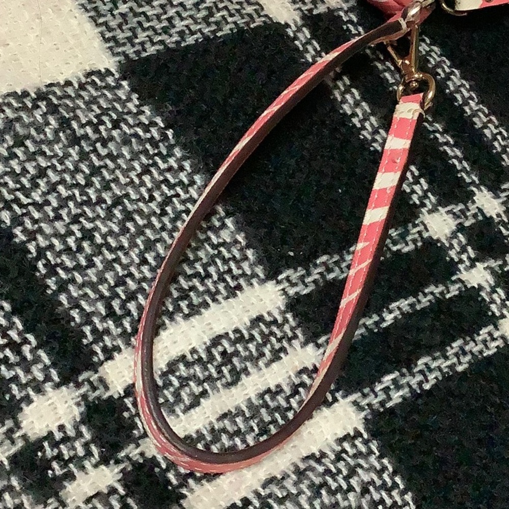 🔴 Kate spade pink & white tropical print wristlet - Picture 6 of 14